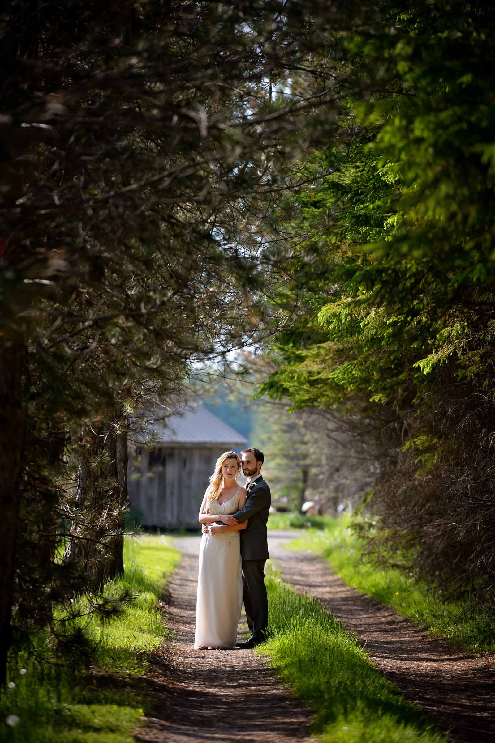 A bride sharing a special and emotional moment with her Mom on her wedding day